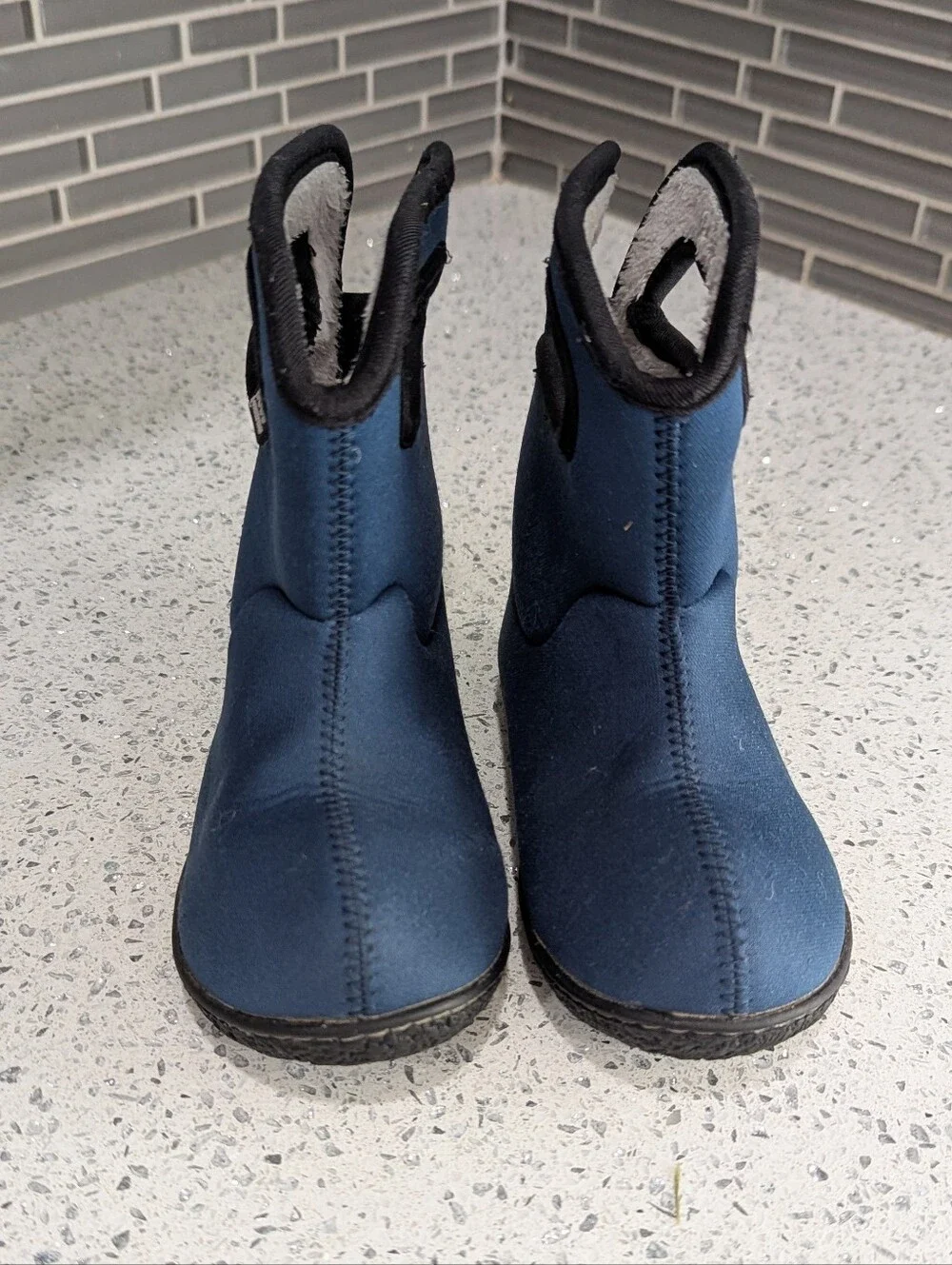 Bogs Toddler Navy Blue Winter Boot Neoprene Rainboots Insulated Baby Kids Size 8